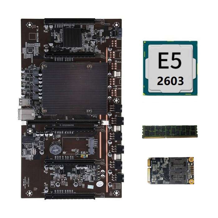 X79 H61 Btc Miner Motherboard 5x Pcie Support 3060 3070 Graphics Card