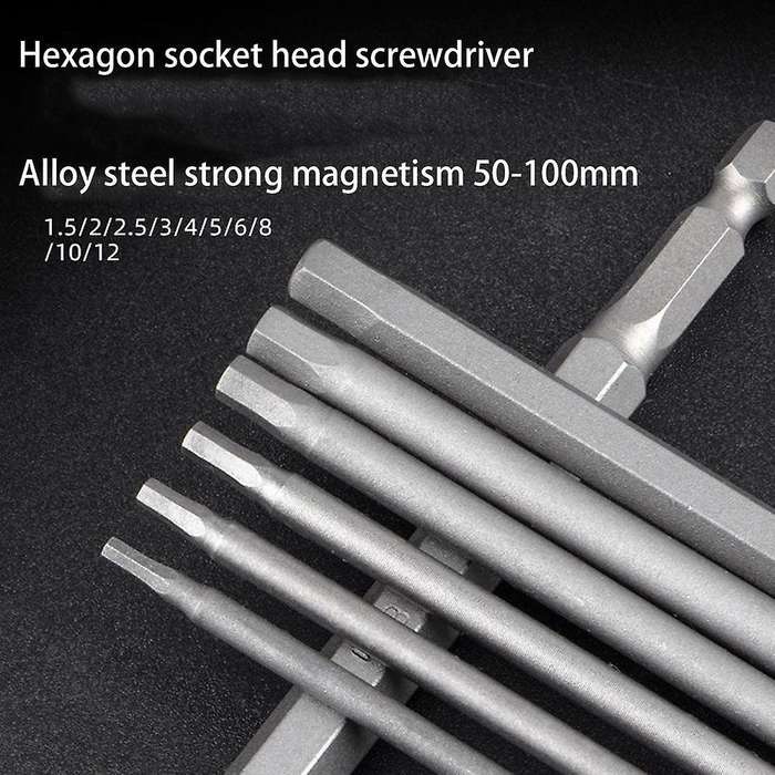 10pcs Hex Head Hex Wrench Drill Bits Set 100mm Metric Hex