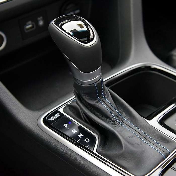 Red Carbon Fiber Central Console Gear Shift Knob Trim Shift Lever