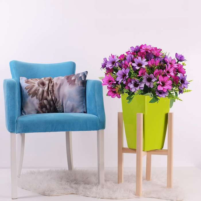 Artificial Wildflowers Fake Daisy Silk Faux Flowers Purple