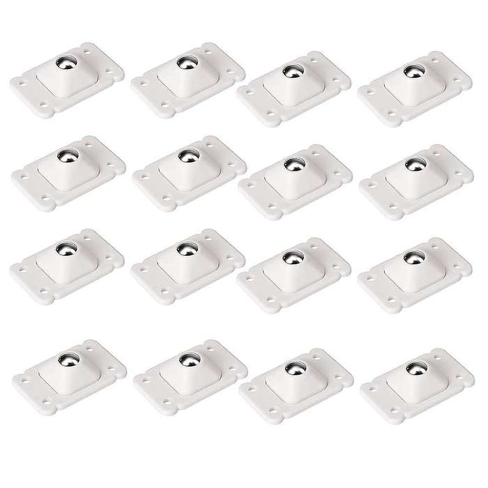 16 Pcs Self Adhesive Wheels 4.5 X 2.8cm(white)
