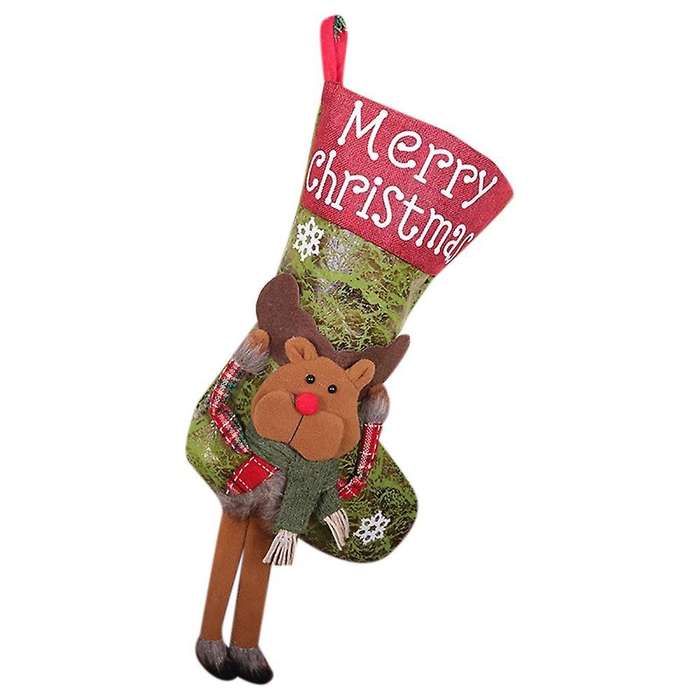 Christmas Socks Ornaments Children New Year Candy Bag Gift Jewelry-c