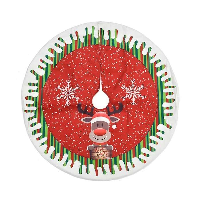 Christmas Tree Skirt, Xmas Print Tree Skirt for Christmas,elk