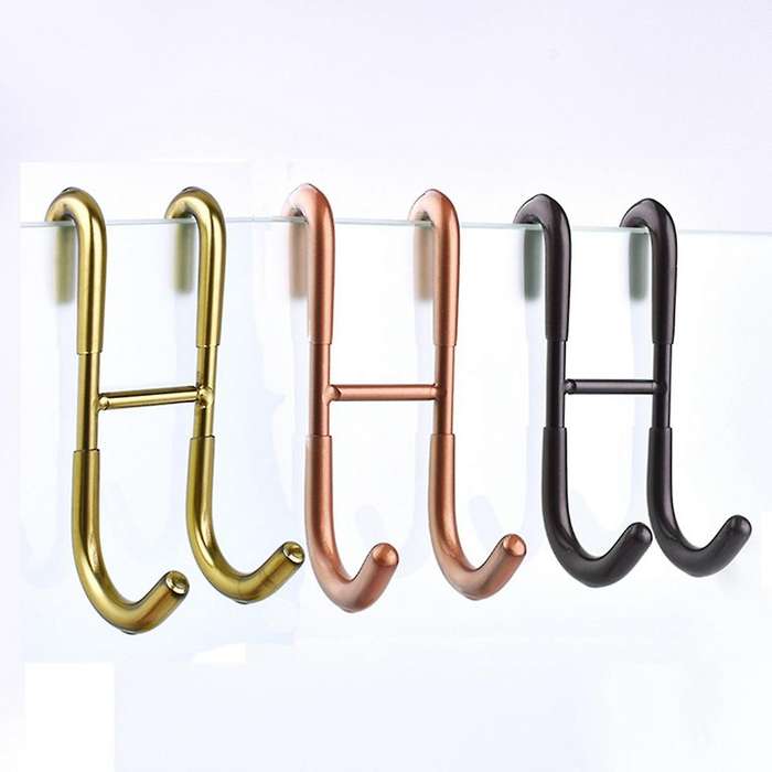 304 Stainless Steel S Hook Back Hook Of Plastic Glass Door Gold