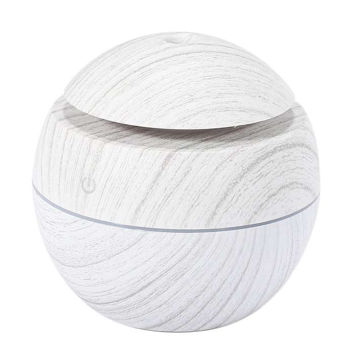 130ml Air Humidifier Usb Charge White Wood Grain with 7 Color Light