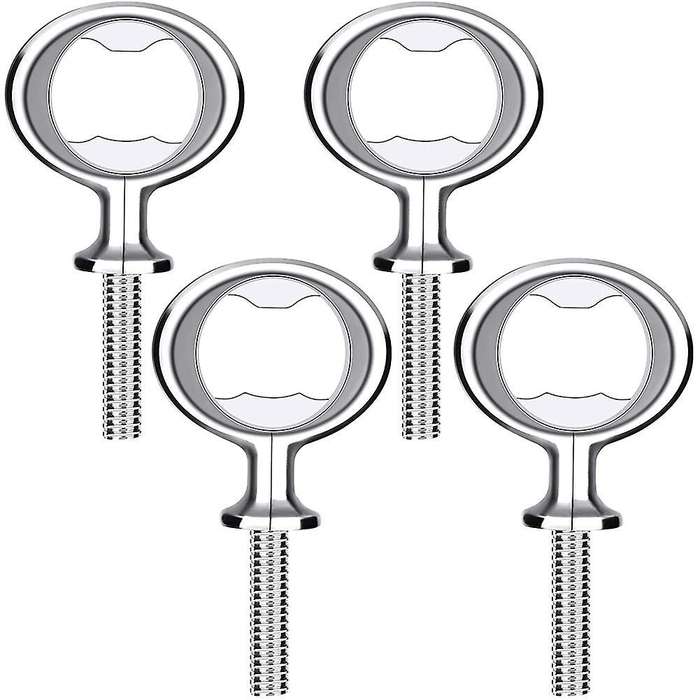 Diy Beer Bottle Opener Stainless Steel Flat Bottle Opener 4pc Silver