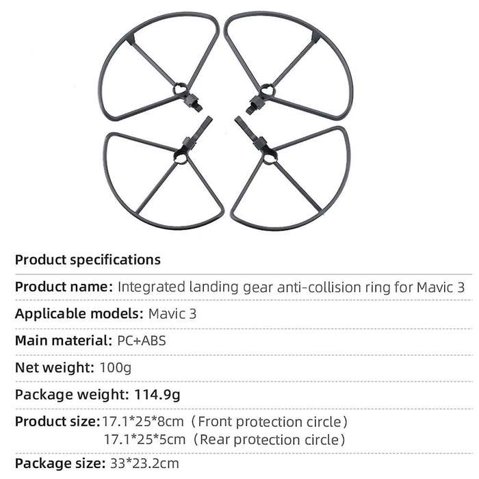 Propeller Guard for Dji Mavic 3 Blade Props Wing Fan Cover Bumper