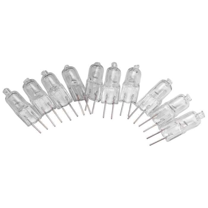 10x G4 Warm White Jc Halogen Capsule Bi-pin Light Bulb Lamp Clear 10 Watt 12v