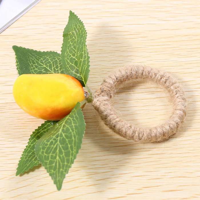 4pcs Simulation Mango Fruit Napkin Ring Mango Napkin Buckle
