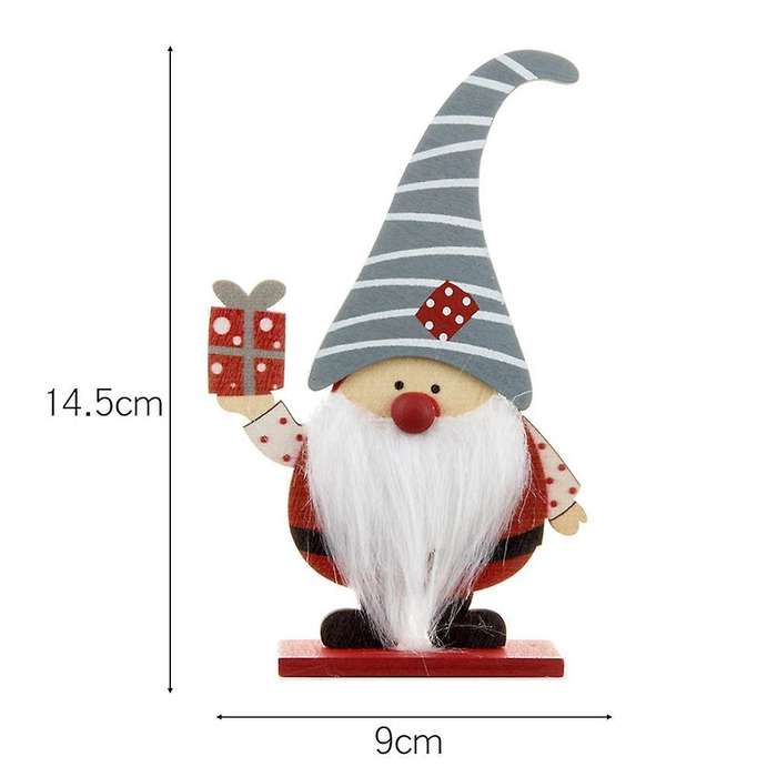 Wooden Ornament Merry Decor for Home Xmas Navidad Gifts Art , B