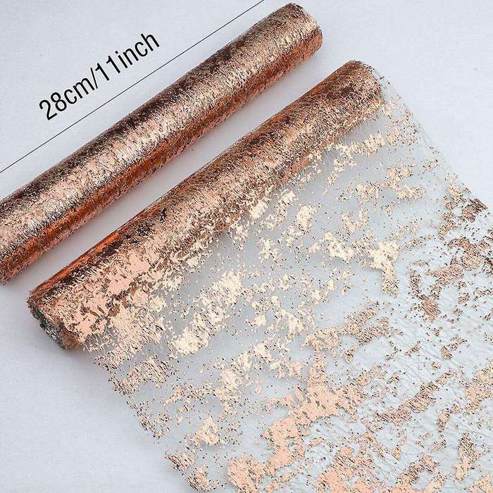 2 Pcs Rose Gold Table Runner, Sequin Glitter Foil Metallic 11x108inch