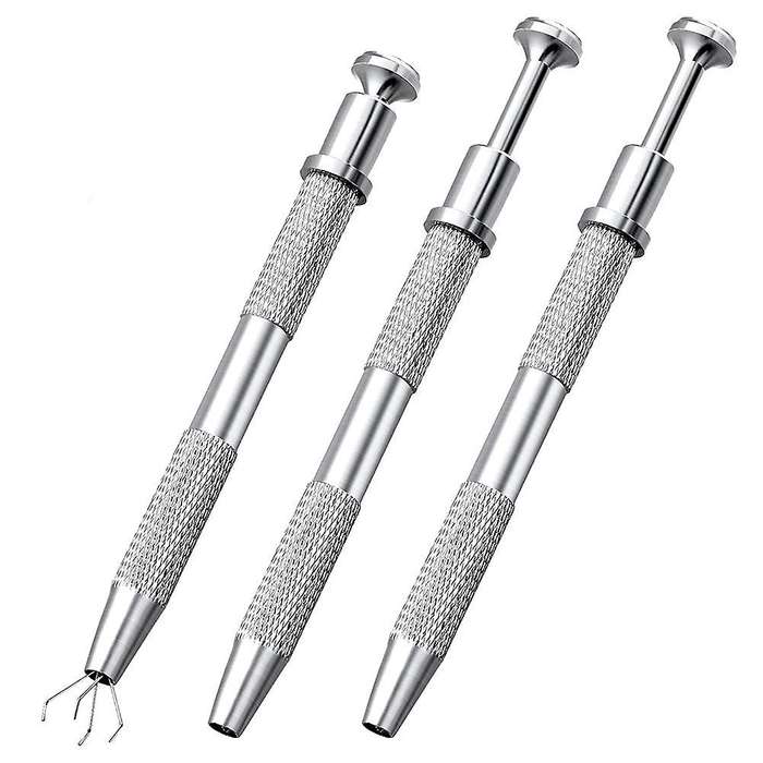 3 Pack Stainless Steel 4-claw Pick Up Tool, 4 Prongs Grabber