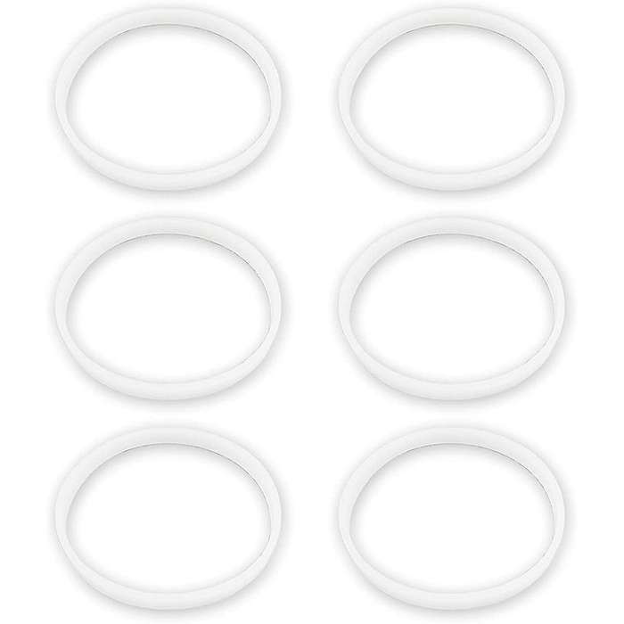 6 Pack Rubber Gaskets Replacement Seal White O-ring for Ninja Large