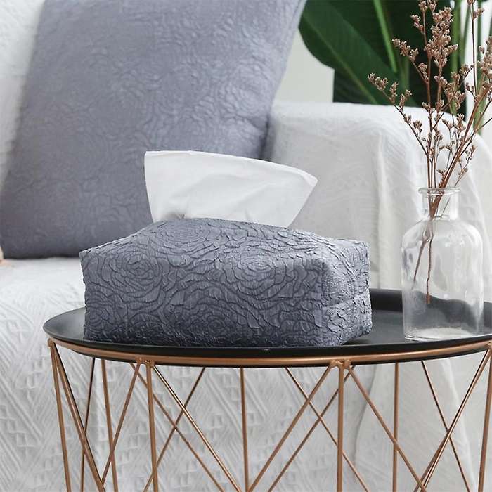 Nordic Creative Rose Decor Tissue Box Napkin Paper Towels Car (pink)