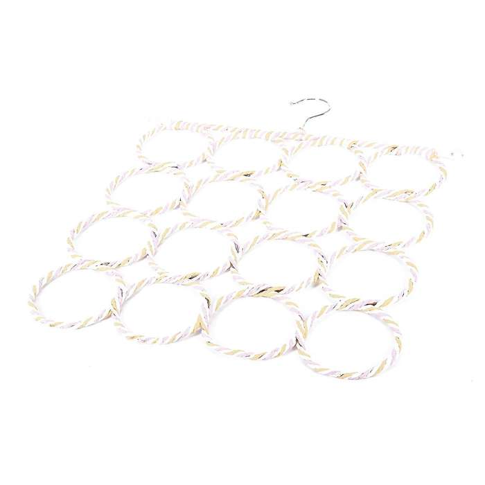 16 Holes Ring Rope Scarf Holder Hanger Shawl Storage Hook Rack
