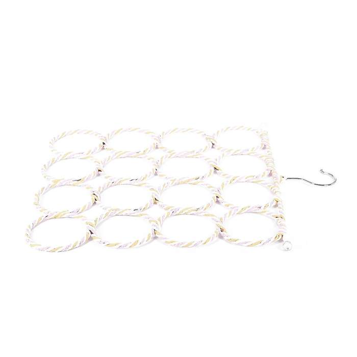 16 Holes Ring Rope Scarf Holder Hanger Shawl Storage Hook Rack