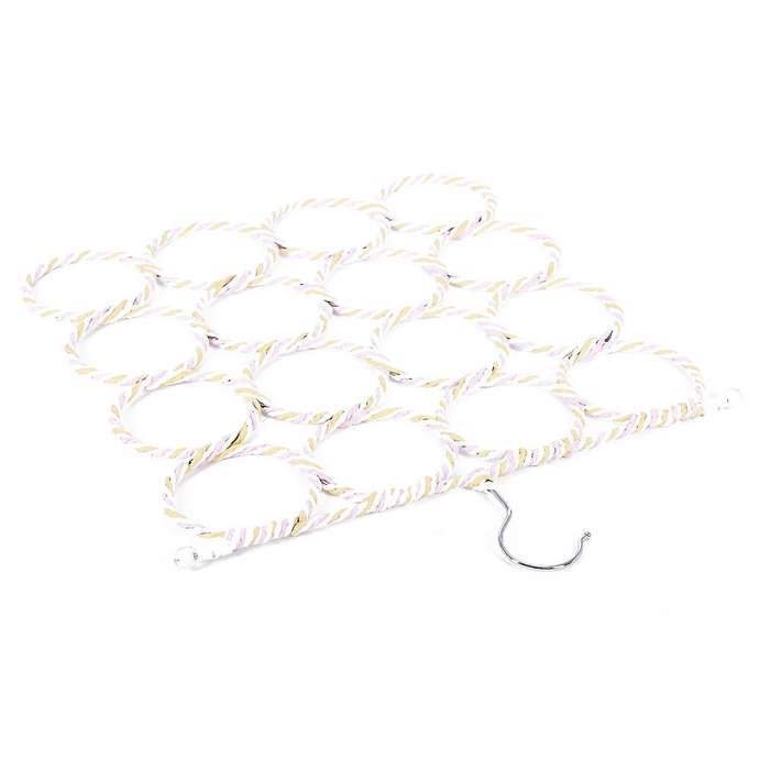 16 Holes Ring Rope Scarf Holder Hanger Shawl Storage Hook Rack