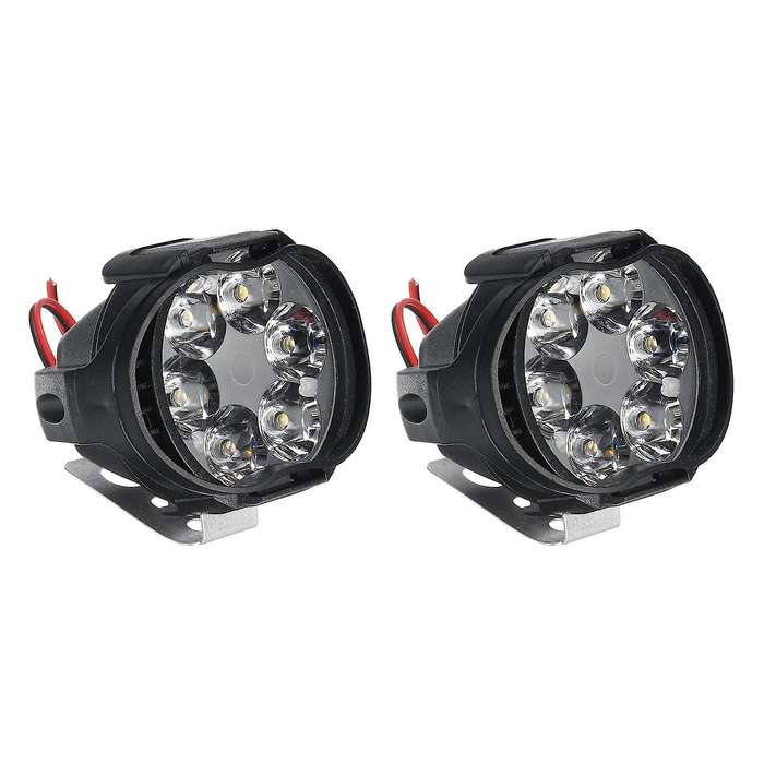 2pcs 6led Headlight for Motorcycle Brightness Electric Car Light 12v