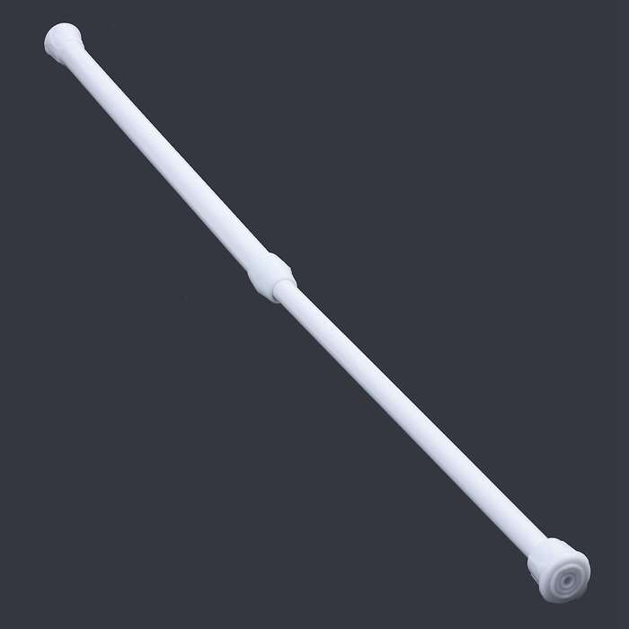 3 Pack Adjustable Small Tension Rod 11.8 Inch to 19.7 Inch, White