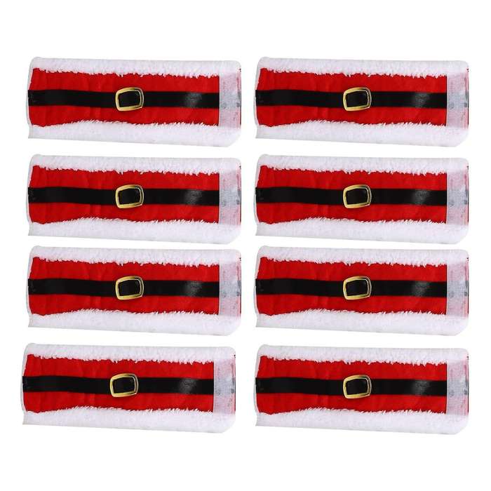 8pcs Christmas Napkin Rings Napkin Holder Party Table Decor