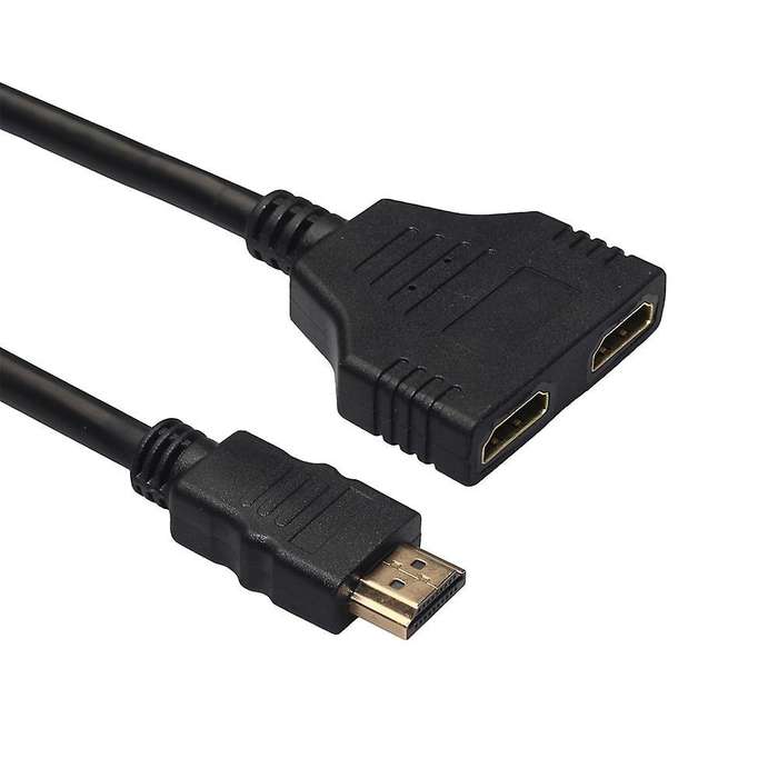 Splitter Cable 1 Male to Dual Hdmi 2 Female Y Splitter Hd Lcd Tv 30cm