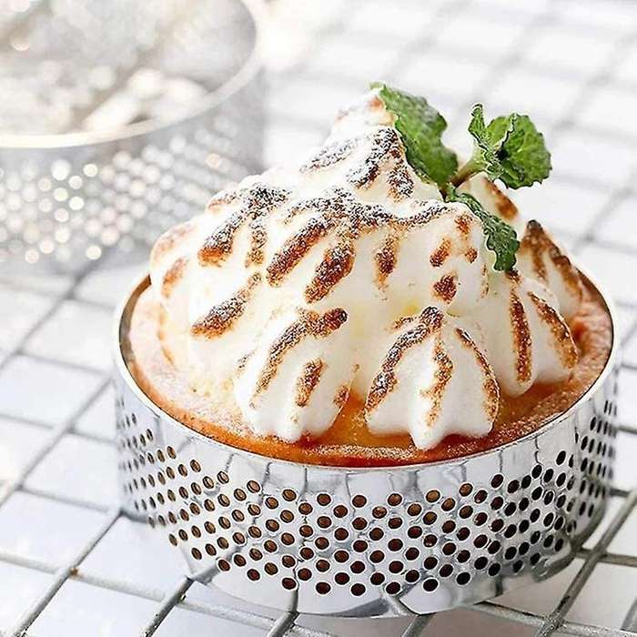 Stainless Steel Perforated Tart Ring, Perforated Cake Mousse Ring
