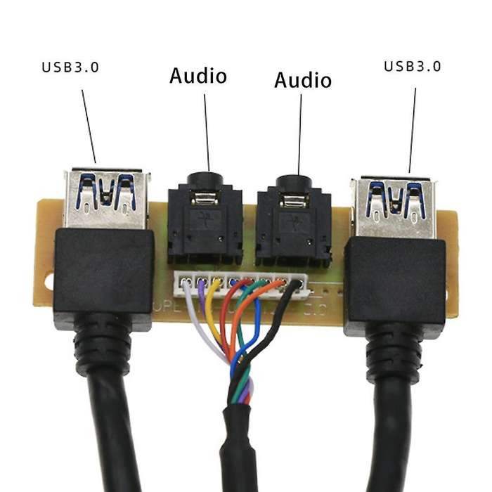 60cm Panel Usb3.0+usb3.0+hd Audio Jack Ports I/o Board+internal Wire