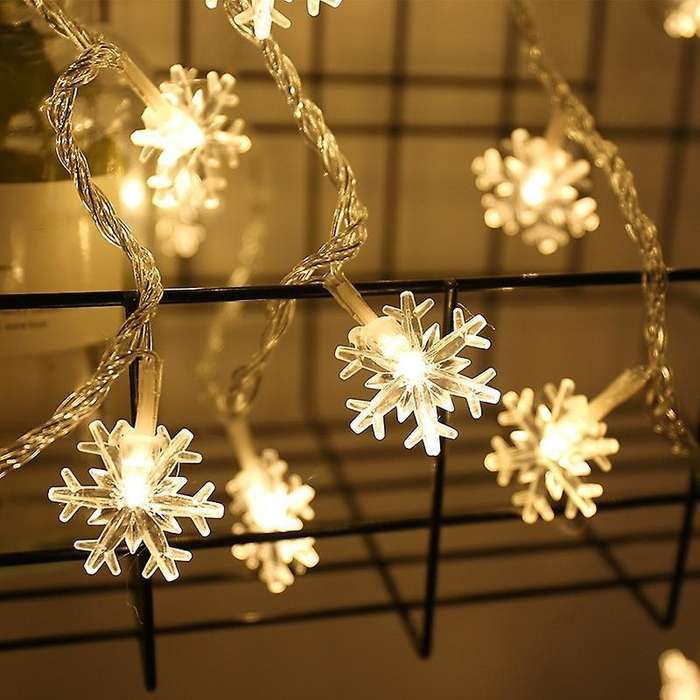 20led Snowflake String Light Christmas Garland Fairy Led Ball Light