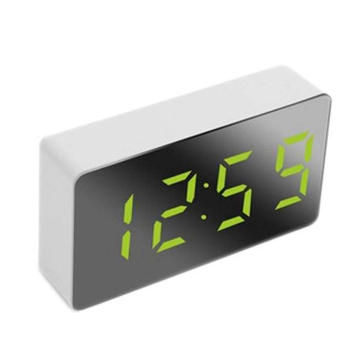 Mini Desk Alarm Clock Digital Travel Clocks for Home Decor,green