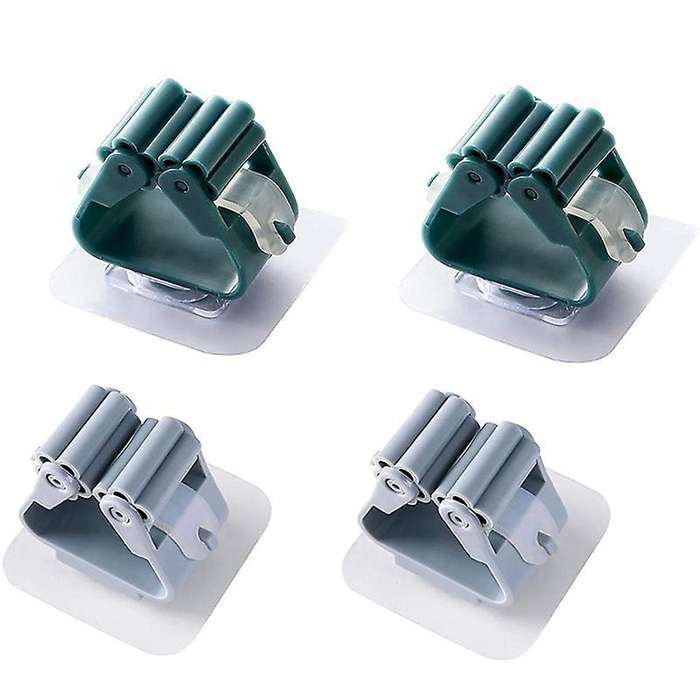6pcs Heavy Duty Kitchen Hooks Broom Tool Mop Holder Wall Mounted