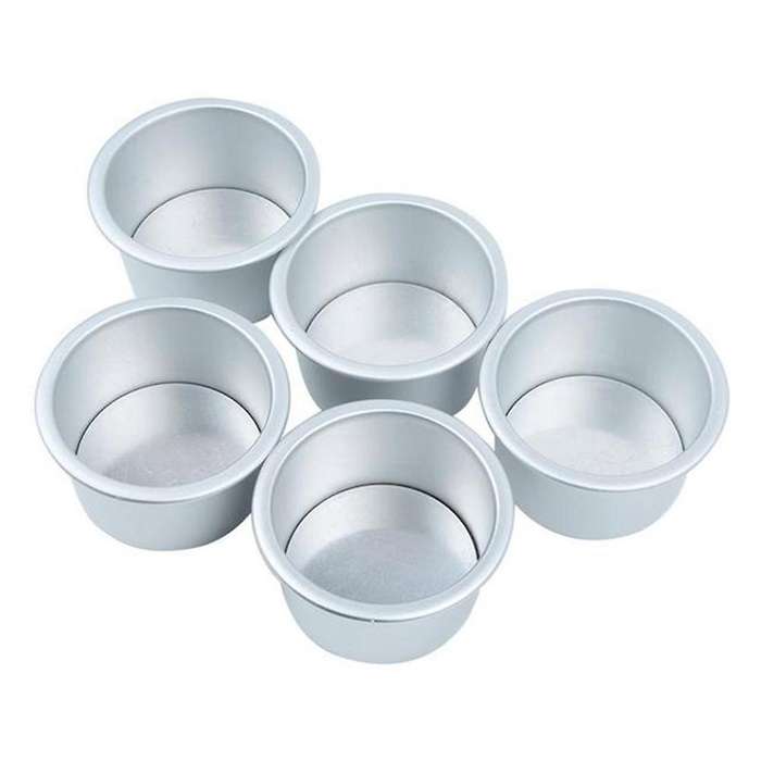 5pcs Set Mini Cake Baking Mold with Removable Bottom Helps