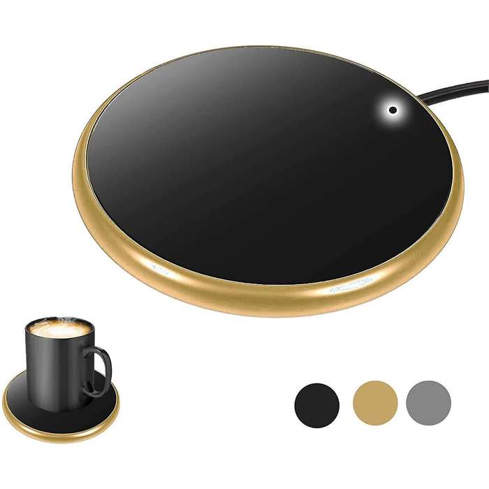 Coffee Warmer Coaster,usb Electric Heater for Office Home,gold 82 X 82 X 7mm