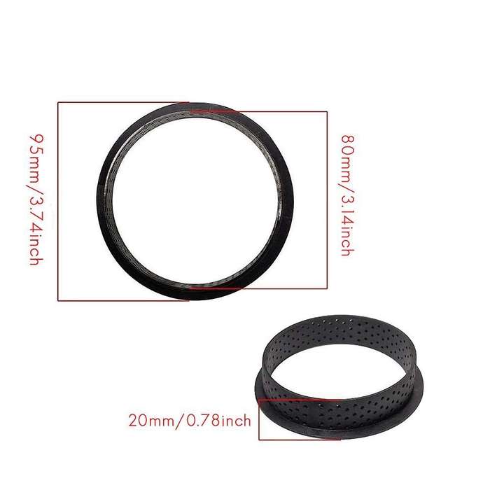 8pcs Round&oval Tart Rings Heat-resistant Perforated Cake Mousse Ring
