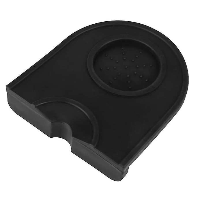 Silicone Coffee Tamp Mat, Coffee Tampering Corner Anti-skid (black)