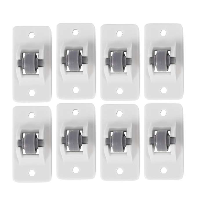 8pcs Adhesive Pulley Rollers for Storage Box Directional Wheels