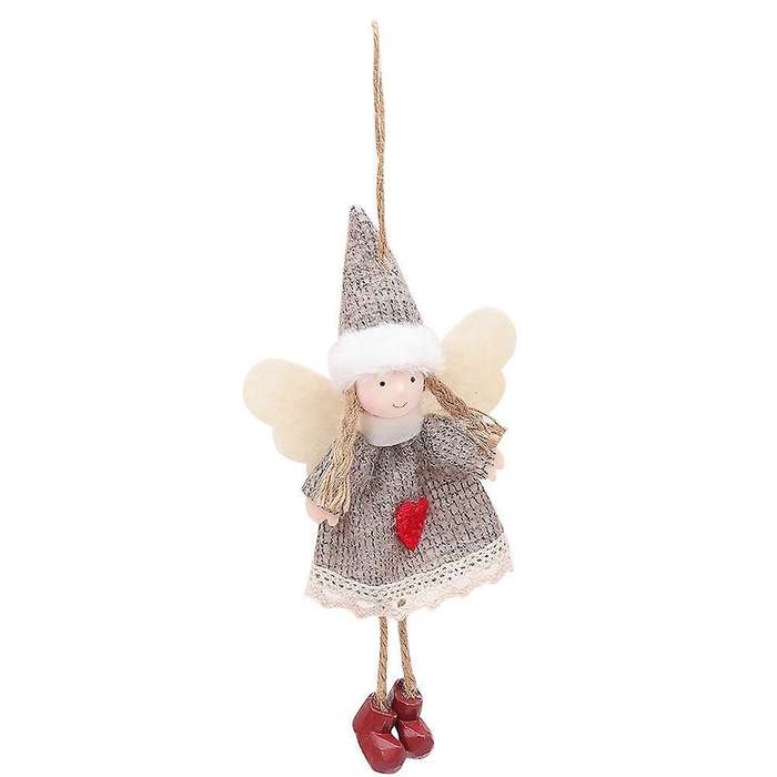 Angel Doll Ornaments Merry Christmas Decorations Gray Skirt Girl