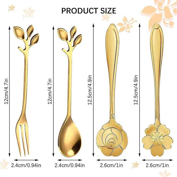 Appetizer Forks Metal Dinner Forks for Dessert Coffee Tea Stirring