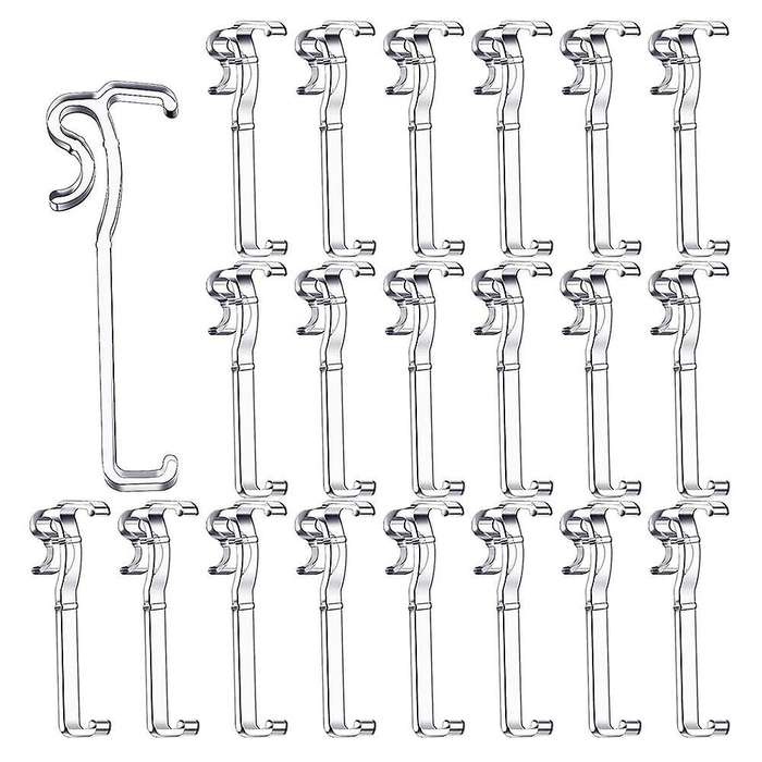 20pcs 3.5inch Clear Plastic Valance Clip for Horizontal Blind Valance