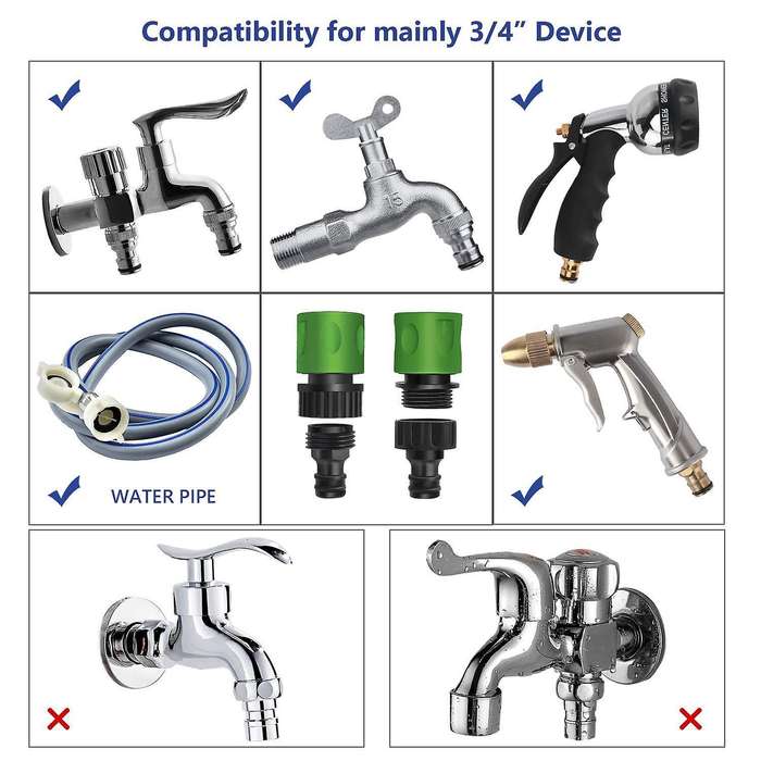 Water Hose Fittings Plastic Connectors,male&female 3/4 Inch Ght 10pcs