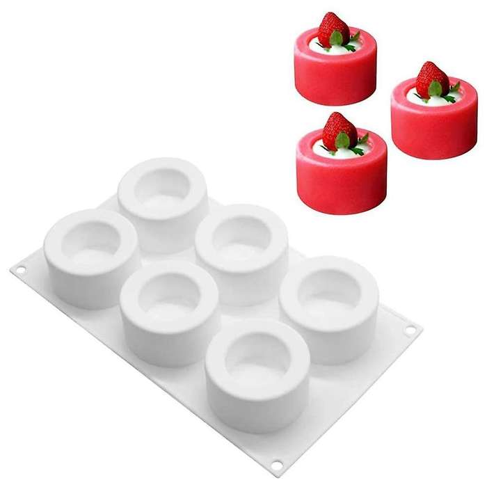 6 Compartments Silicone Pudding Cup Cake Mold Diy Baking Mold