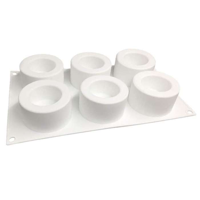 6 Compartments Silicone Pudding Cup Cake Mold Diy Baking Mold
