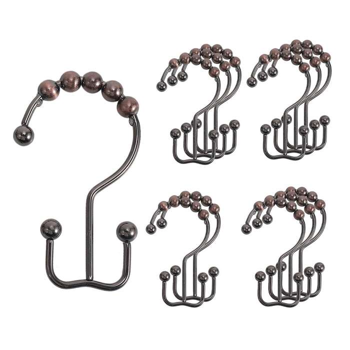 12pcs Stainless Steel Shower Curtain Rings Shower Hooks for Curtain
