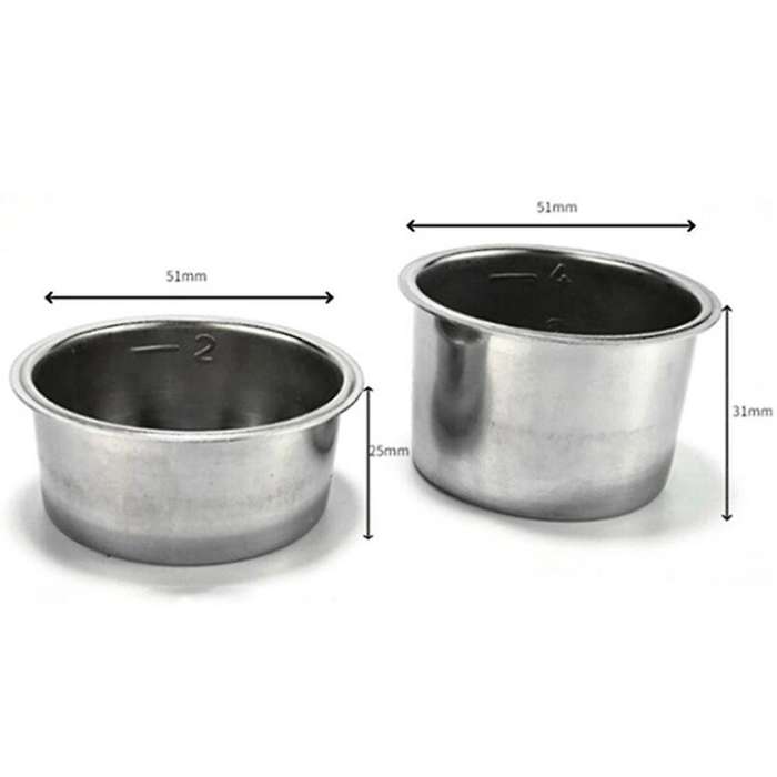 4pcs 51mm Coffee Filter Filter Basket for Delonghi Espresso Machine