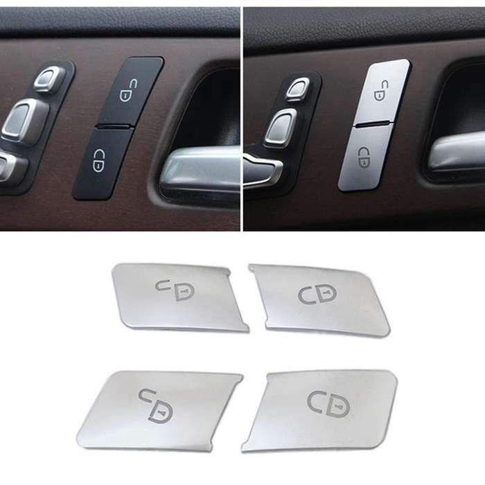 For Mercedes Benz A B C E Glk Class Door Lock Unlock Buttons Stickers
