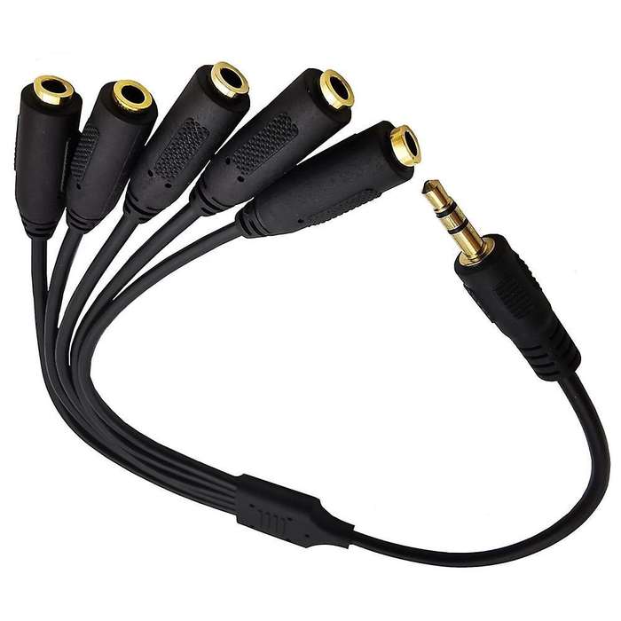 3.5mm 1 to 5 Splitter Stereo Plug Male to 1/8 Inch 3.5mm Stereo Jack