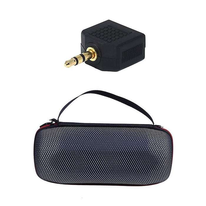 Gold Plated 3.5mm Jack Splitter Adapter - Black