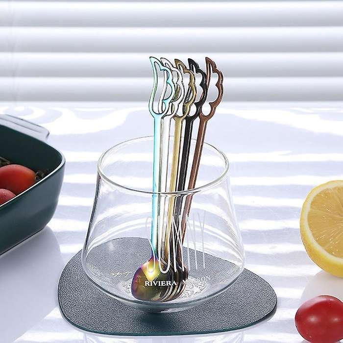 Stainless Steel Spoons Lovely Wing Shape Coffee Cup Spoon Tableware