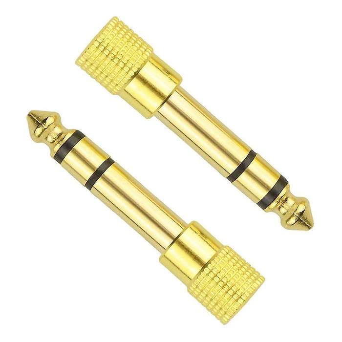 1pcs Earphone Head Connector Plug 6.35 Mm Male to 3.5mm Female