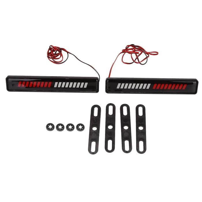 Pair Red + White Light Front Bumper Grilles Lights for Bmw Ford