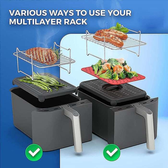 Air Fryer Rack for Ninja Dz201/dz401 Foodi Accessories Rack